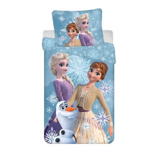Disney Frozen White Snowflake Single Duvet Cover Set - European Size