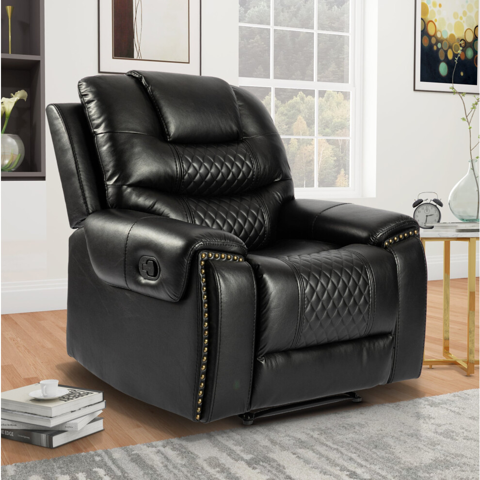 Faux Leather Black Ravenna Manual Recliner Chair-image-OPC-PGYKQ2X-NEW