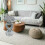 Silver Heart Shape Mirrored Side Table Crushed Diamond Crystal 2