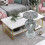 Silver Heart Shape Mirrored Side Table Crushed Diamond Crystal 3
