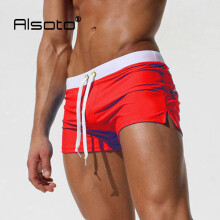 (Rouge-XXL (taille asiatique)) Maillots de bain d'été pour hommes Maillot de bain Maillot de bain pour