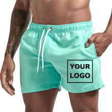 Maillot de bain imprimé personnalisé pour homme (vert menthe - 3XL) - Short de plage décontracté d'été