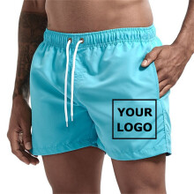 Maillot de bain imprimé personnalisé pour homme (bleu ciel - XL), short de plage décontracté d'été avec