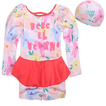 (rose-10) Maillot de bain pour filles et garçons, joli pantalon imprimé à manches longues, maillot de