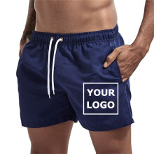 Maillot de bain imprimé personnalisé pour homme (bleu marine - 3XL), short de plage décontracté d'été
