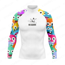 (Farbe 8–4XL, passend für 70–75 kg) Lustige Strand-UV-Schutz-Badebekleidung, Herren-Rashguards mit Aufdruck,