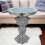 Silver Lady Table Mirrored Side Table Crushed Diamond 8