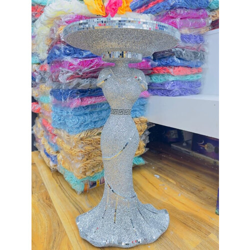 Silver Mirrored Side Table