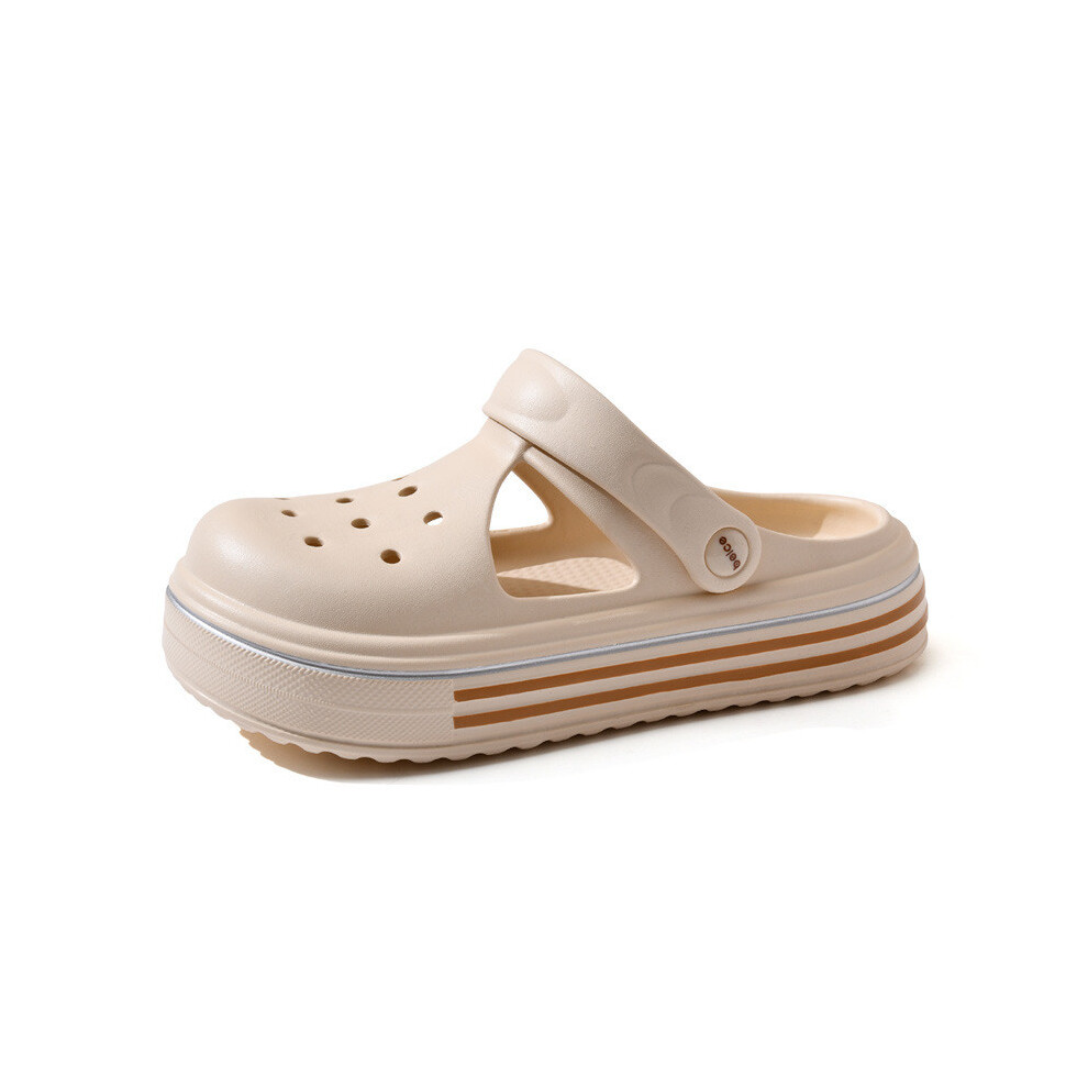 (Beige,3738)Pantoufles d'été polyvalentes et légères pour femme respirantes matière Eva qualité haute