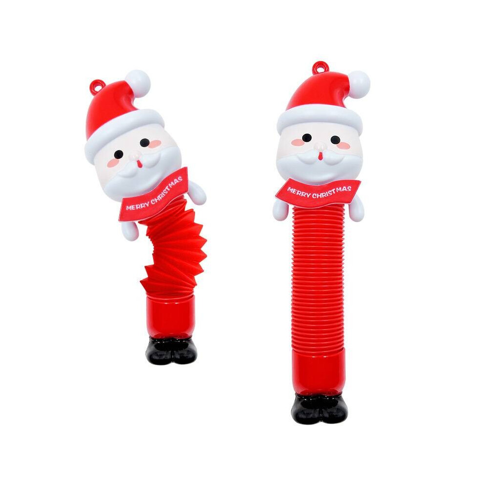 (Old)Tube pop de Noël tube télescopique Père Noël enfant décompression jouet cadeau Noël