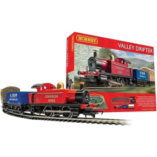 Hornby Train Set - R1270M Valley Drifter Analogue OO Gauge Locomotives Model Railway Train Sets, Starter Electric Model Train Kits - Steam Engine