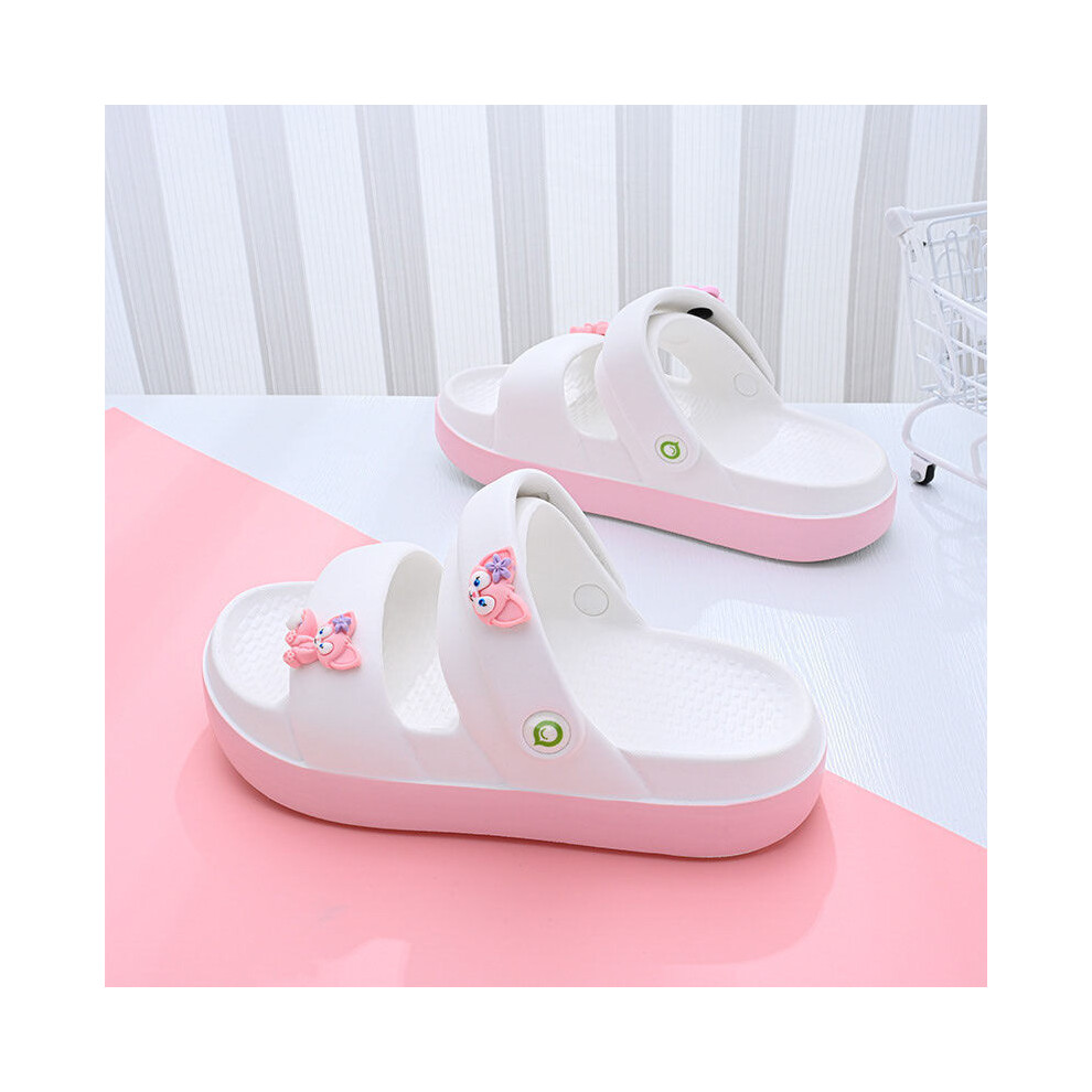 (White,24/25)Sandales fille rose respirantes et légères fond souple été chaussures plage