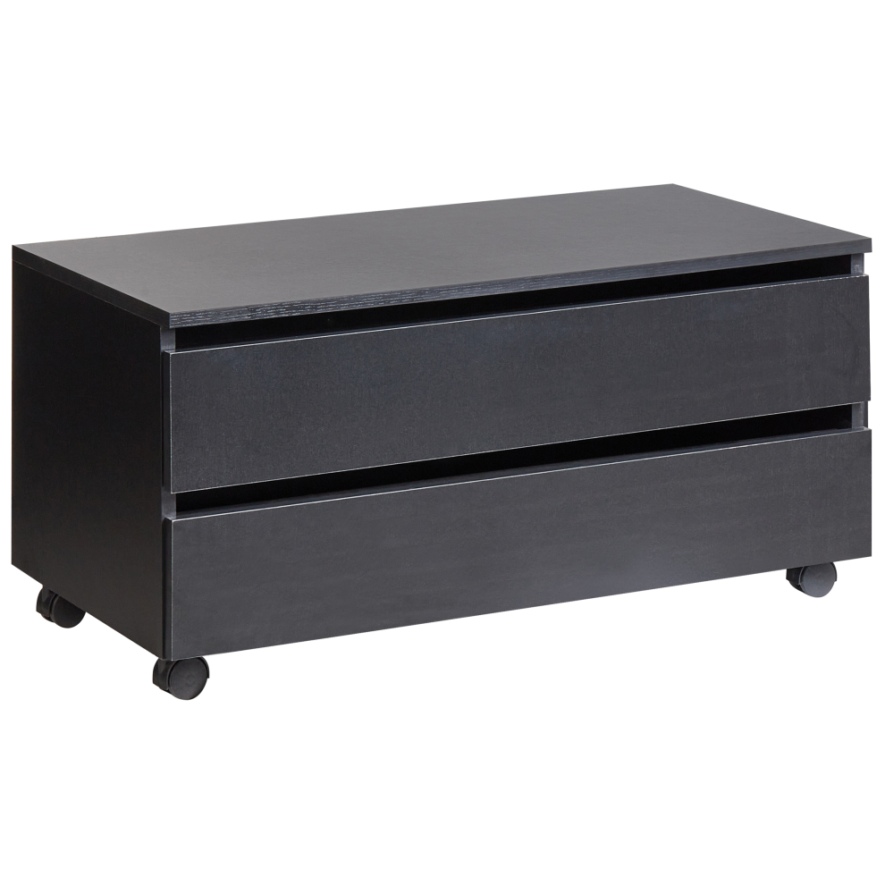 Bathroom Cabinet TERESINA with Wheels 80 cm Black