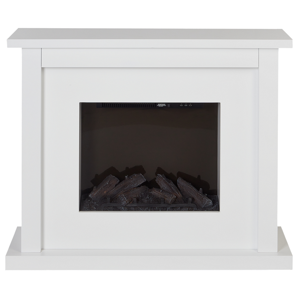 Electric Fireplace Heater KAROO with Remote White