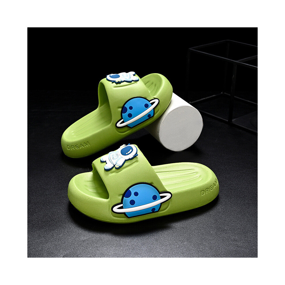 (Green Cosmonaut,210mm)Chaussons durables semelle souple enfants pour été amusant dessin animé antidérapant chaussures maison