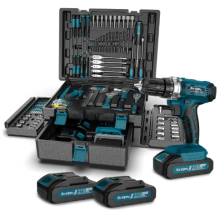 Sundpey Tool Kit with 21V Drill - Cordless Power Tool Set - 255-PCs