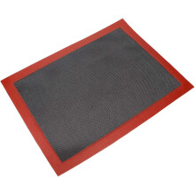 Breathable Baking Mesh, Perforated Silicon Liner Baking Mat, Heat Resistant Steaming Mesh Non-stick for European Bread Eclair