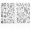 (As show, One size) 2 Sheets Embroidery Patterns Stabilizers Water Soluble Fabric Backing Embroidery Floral Patterns Stencils 4