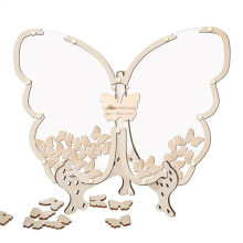 (No wooden box) Butterfly Guest Sign In Wooden Book Wedding Reception Elegant Guestbook Keepsakes For Birthday Graduation