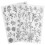 (As show, One size) 2 Sheets Embroidery Patterns Stabilizers Water Soluble Fabric Backing Embroidery Floral Patterns Stencils 1