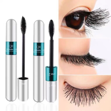 QIC Waterproof Silk Fiber 4D Mascara 2 in 1 Brushes Long Lasting Makeup