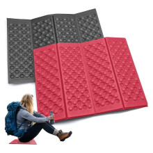 (Red) Lightweight Waterproof Foldable Mini Kneeling And Seat Cushion XPE Foam Folding Mat Sitting Pad For Outdoor Activities