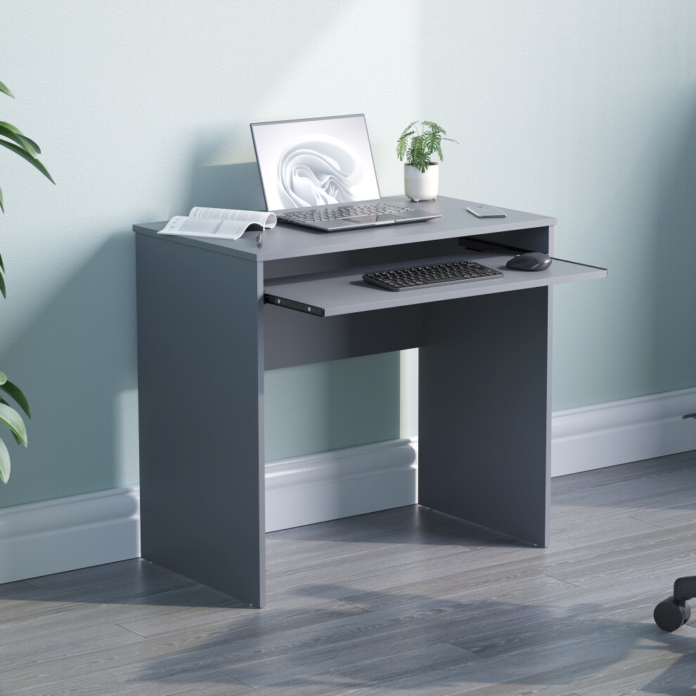 Home Discount (Grey) Huby Computer Desk Keyboard Shelf Simple Minimal Grey