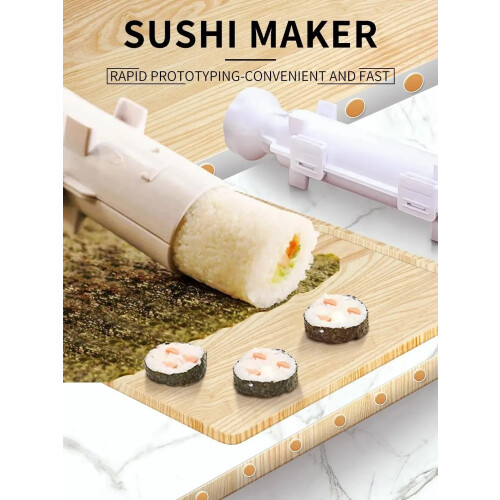 (1pc black) Quick Sushi Maker Roller Rice Mold Vegetable Meat Rolling Gadgets DIY Device Making Machine Kitchen Ware 1