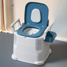 (Blue) 1pc Portable Folding Emergency Toilet, Durable PP Material, for Outdoor & Indoor Use, Camping, Hiking, Beach, Travel, Compact and Space-Saving Design