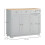 Homcom HOMCOM Sideboard Buffet Cabinet with Storage Cabinets and Drawers Grey 3