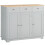 Homcom HOMCOM Sideboard Buffet Cabinet with Storage Cabinets and Drawers Grey 2