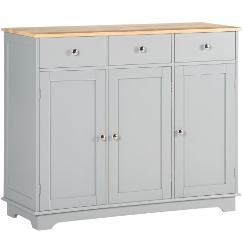 Homcom HOMCOM Sideboard Buffet Cabinet with Storage Cabinets and Drawers Grey 1