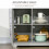 Homcom HOMCOM Sideboard Buffet Cabinet with Storage Cabinets and Drawers Grey 5