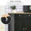 Homcom HOMCOM Sideboard Buffet Cabinet with Storage Cabinets and Drawers Black 7