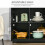 Homcom HOMCOM Sideboard Buffet Cabinet with Storage Cabinets and Drawers Black 5