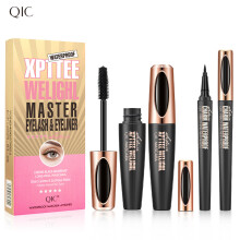 2 in 1 Mascara Eyeline 4D Waterproof Silk Fibre Volume XPTTEE Top Gift Set