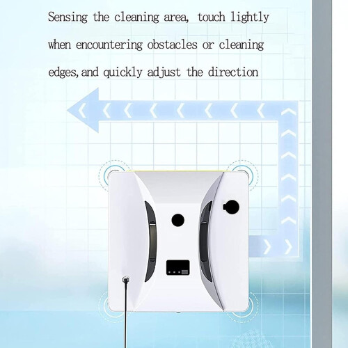 Automatic Dual Water Spray Window Cleaning Robot with Anti-Falling Sensor Edge Detection Technology, Remote Powered Washer 2
