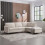 MORE4HOMES (Beige) ROMA 3 SEATER FABRIC CORNER SOFA 3