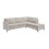 MORE4HOMES (Beige) ROMA 3 SEATER FABRIC CORNER SOFA 4