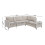 MORE4HOMES (Beige) ROMA 3 SEATER FABRIC CORNER SOFA 10