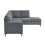 MORE4HOMES (Charcoal) ROMA 3 SEATER FABRIC CORNER SOFA 4