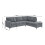 MORE4HOMES (Charcoal) ROMA 3 SEATER FABRIC CORNER SOFA 10