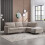 MORE4HOMES (Sand) ROMA 3 SEATER FABRIC CORNER SOFA 8