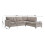 MORE4HOMES (Sand) ROMA 3 SEATER FABRIC CORNER SOFA 9