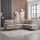 MORE4HOMES (Sand) ROMA 3 SEATER FABRIC CORNER SOFA 10