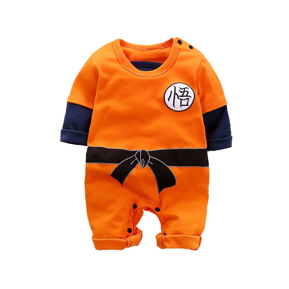 (Long Sleeve,9-12 Months(80cm))Body barboteuse bébé garçon Dragon Ball Z cosplay tenue déguisement Halloween