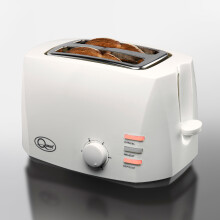 (White) Quest 2 Slice Toasters with Extra Wide Slots / 6 Browning Levels / Reheat & Defrost / Crumb Tray & Cord Storage / 800W