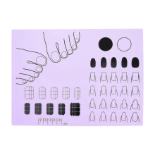 (As show, One size) Acrylic Nail Training Mat Silicone Trainer Sheet for DIY Application Practice