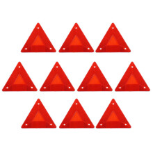 (As show, One size) 10 Pcs Trailers Universal Truck Reflectors Reflective Triangles Car Truck Reflectors Automobile Warning Signs Vehicle
