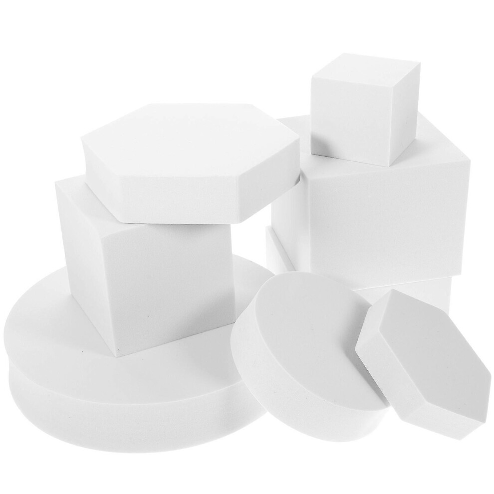 (As Show, One Size) 8Pcs Geometry Cube Photo Props Cosmetics Photo Props Craft Geometric Jewelry Props Light 4069016302764